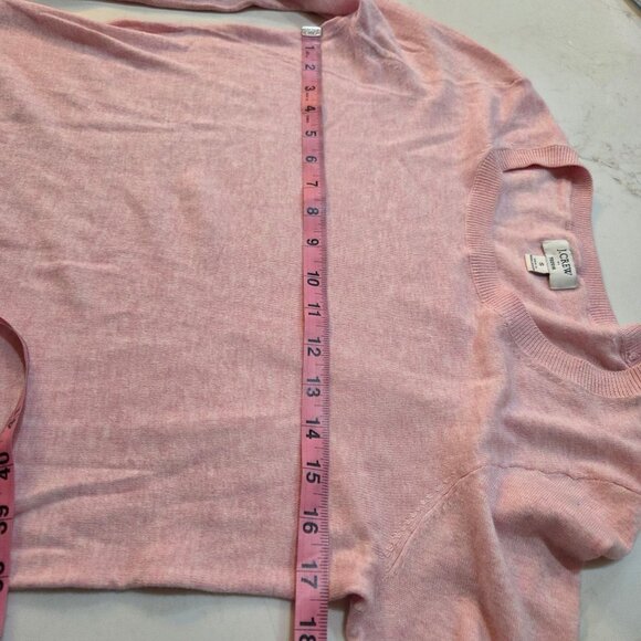 J. Crew Teddie Sweater Small Pink Cotton Lightweight Long Sleeve Preppy Girly - Picture 6 of 8
